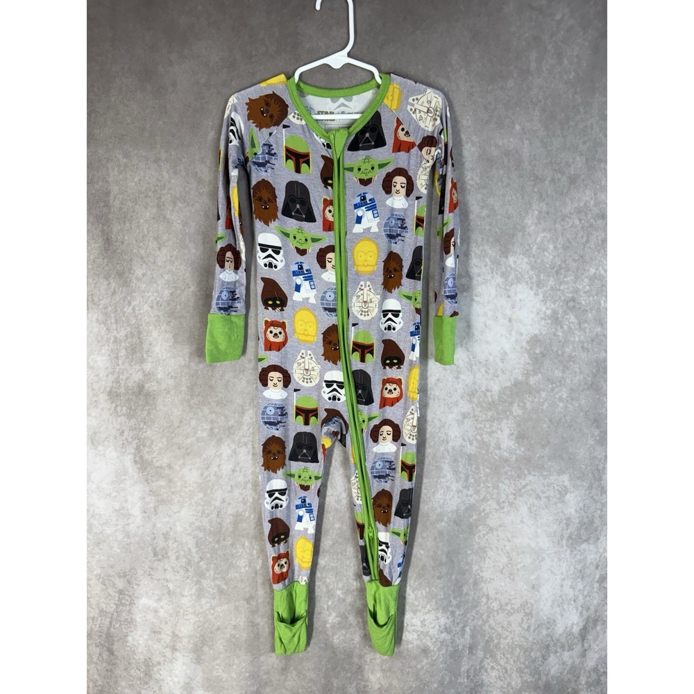 Little Sleepies Zippy Star Wars One Piece Bamboo Pajamas Kids Size 3T